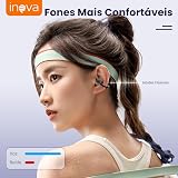 INAVA Fone de Ouvido de Nova Geração,Bluetooth 6.0,50h de Autonomia,À Prova d'Água IPX6,Microfone ENC,Conforto Leve para Esportes,Orelhas Pequenas e Óculos (Preto) — imagem 6