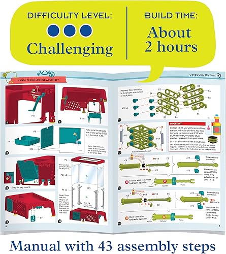 Miniatura 2 de Thames & Kosmos Candy Claw Machine STEM Experiment Maker Lab  Construye tu propia máquina de garras  Aprende hidráulica e ingeniería  Incluye