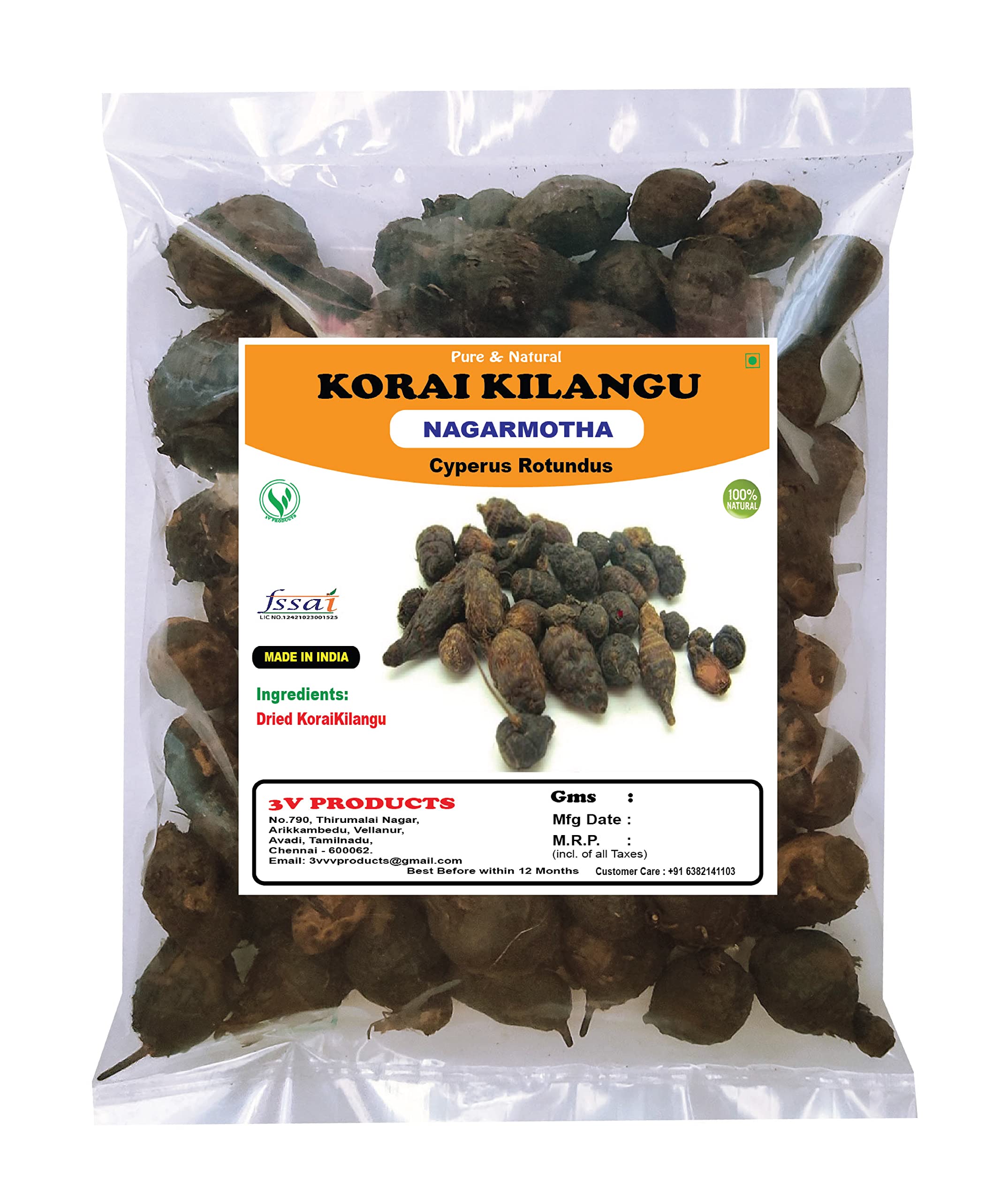 3V PRODUCTS Korai Kilangu 50g | Cyperus Rotundus | Nagarmotha | Nut Grass Root (B08PL4LZCT) Amazon Price History, Amazon Price Tracker