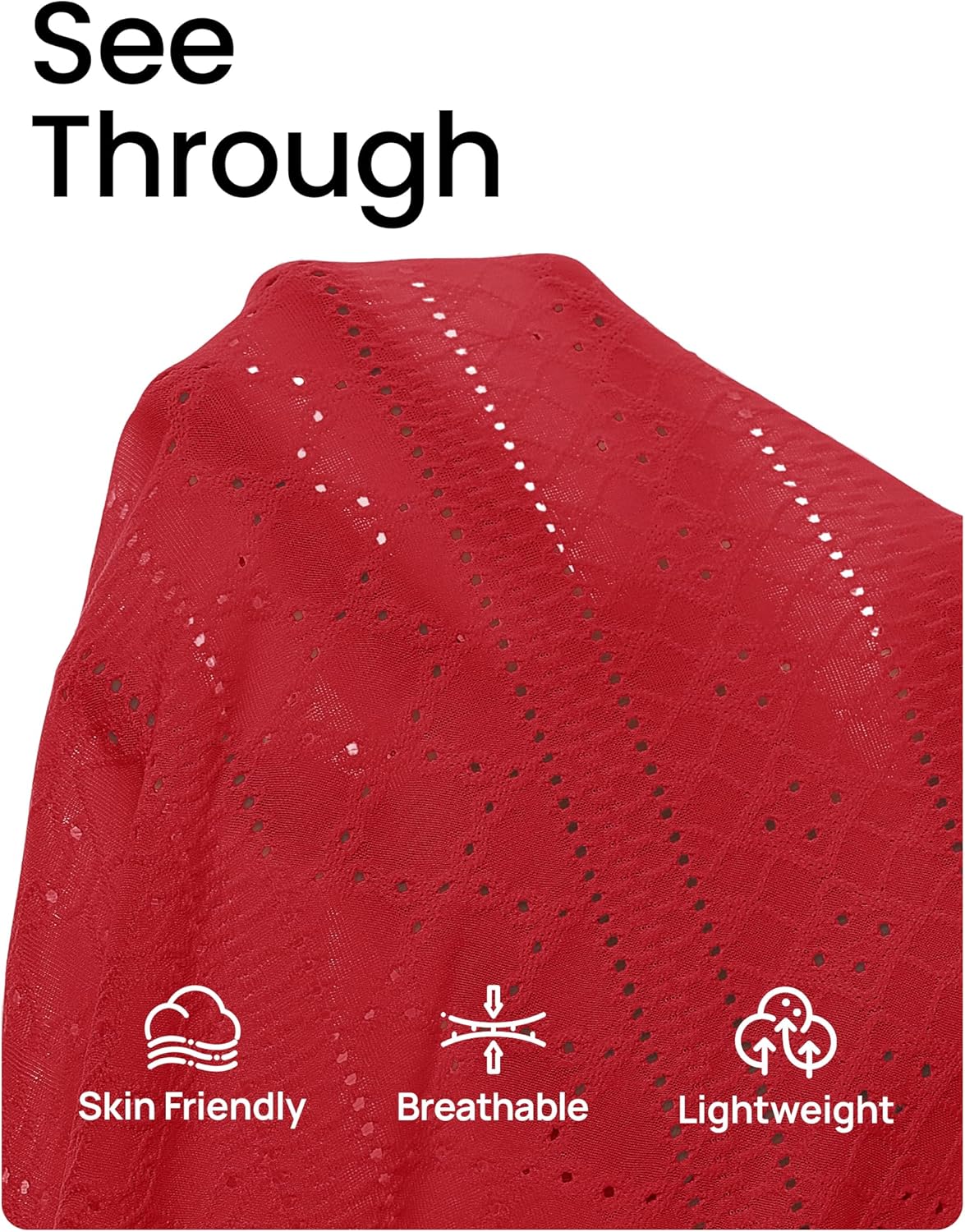 ZESICA Women's Summer Eyelet Tank Tops Loose Trendy Scoop Neck Sleeveless Flowy Beach Vacation Shirts - Image 5