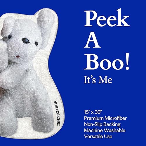 Miniatura 4 de Peek-A-Boo - Alfombra pequeña lavable y esponjosa para dormitorio, alfombra de baño, decoración del hogar, 15 x 30 pulgadas (cachorro)