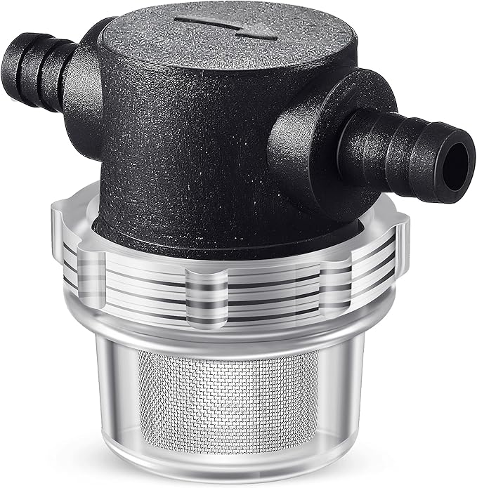 Water Pump Strainer, 3/8 Inch Hose Barb InLine Strainer TwistOn Sprayer Filter for Water Pump
