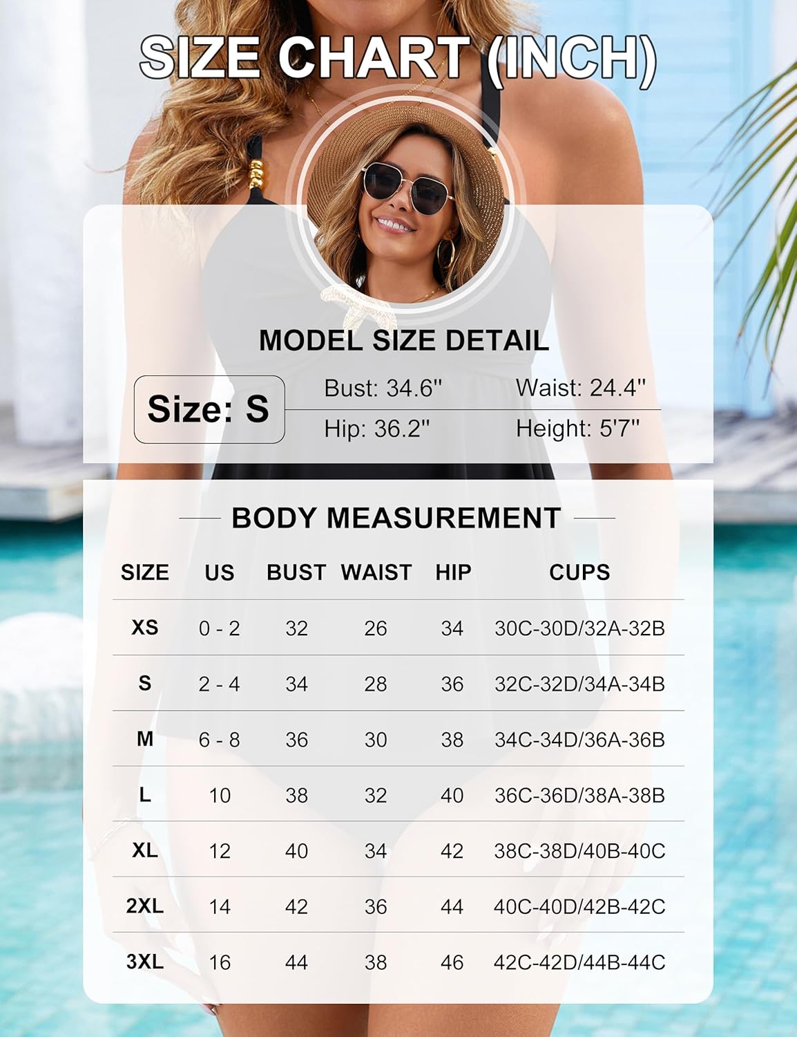 BMJL High Waisted Tankini Swimsuits for Women Two Piece Bathing Suit Ruffle Tie Back Swim Top with Tummy Control Bottom - Image 6