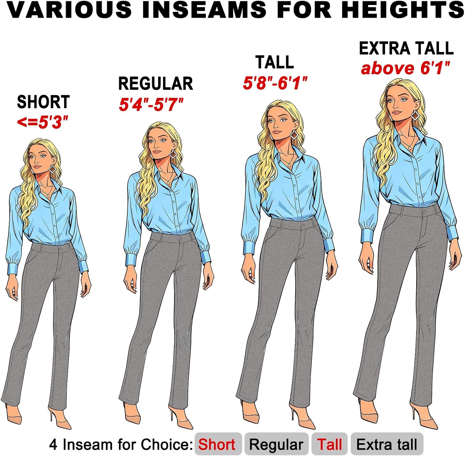 iChosy Women's Ease into Comfort Barely Bootcut Stretch Dress Pants - Image 5