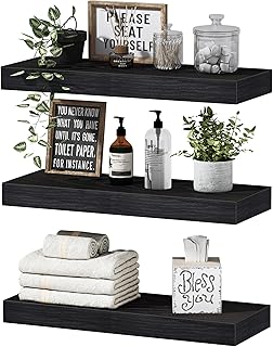 QEEIG Floating Shelves for Wall Bathroom Shelf Bedroom Kitchen Living Ro...