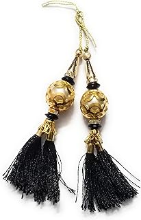 Libas Fashion Handmade Ethnic Hanging Latkan for Women Bell Tassel Blouse Saree, Lehenga (Black) - Pack of 2-picture-33