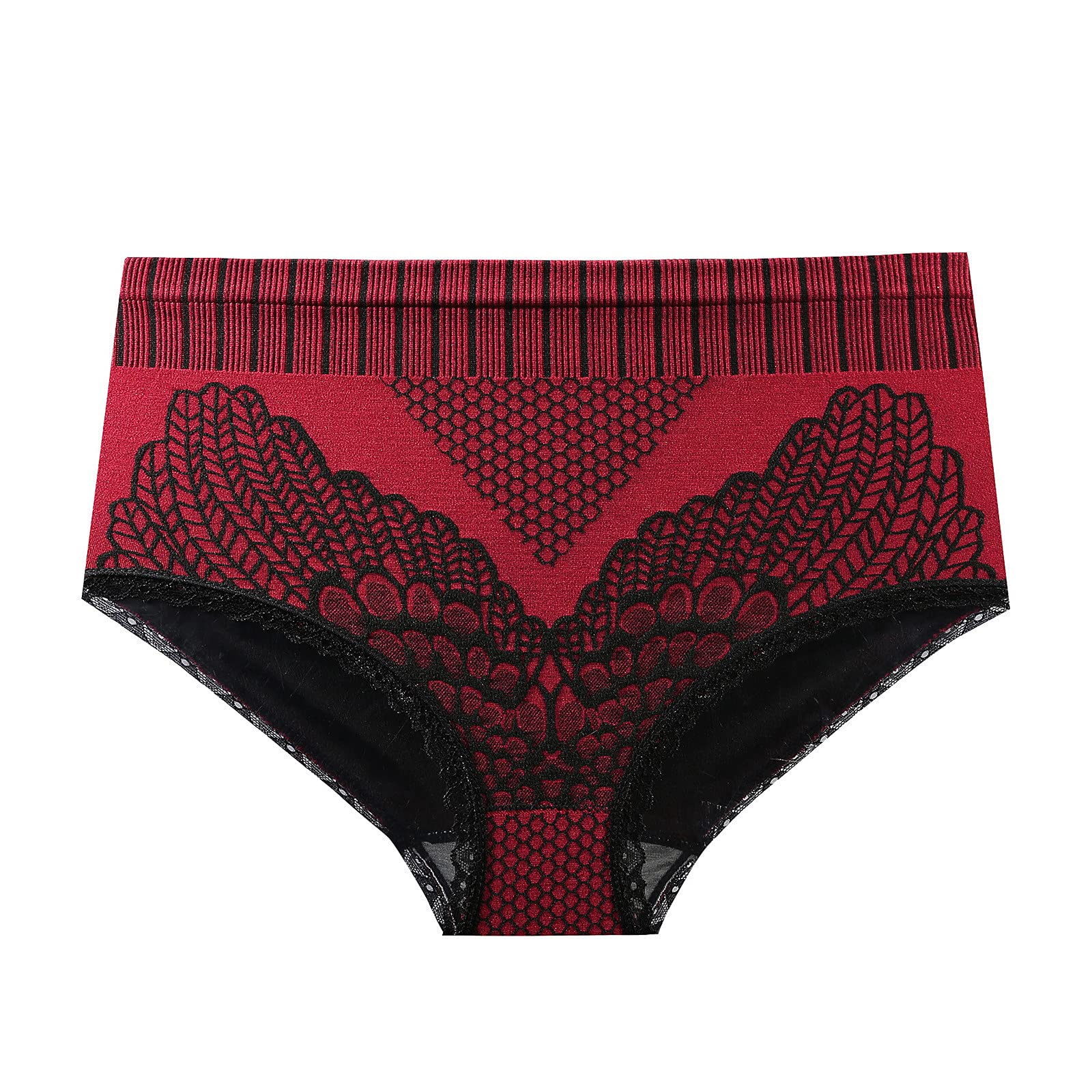 JOAU Womens Sexy Seamless Underwear Lace Panties High Waisted Butt Lifter Briefs Stretch Tummy Control Cheeky Underpants
