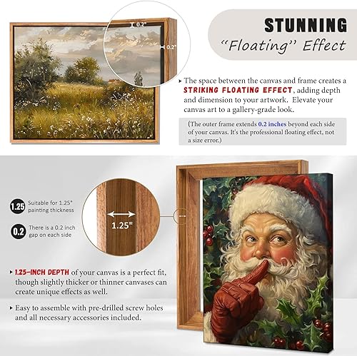 Miniatura 10 de Marco de madera para lienzo grueso de 16.0 x 20.0pulgadas 1.25pulgadas de grueso Más de 25 tamaños y 4 colores Marco para lienzo de artista, pintura