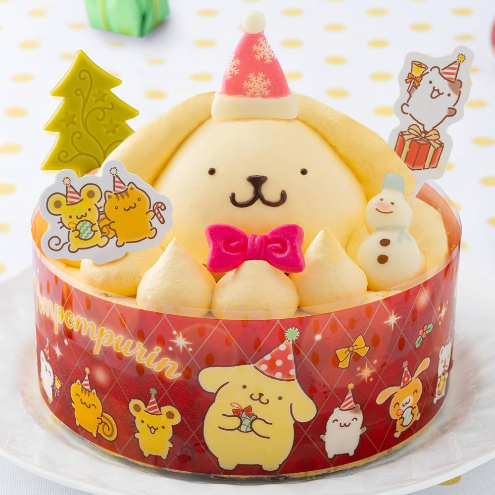 【新品・レア・タグ付き】ポムポムプリン　バースデー　マスコット　カップケーキ 🍮4月16日は、ポムポムプリンのお誕生日🎂 こげ茶色のベレー帽が