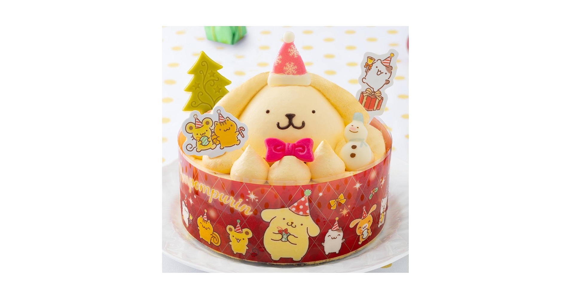 【新品・タグ付き・激レア】ポムポムプリン　バースデー　ケーキ型マスコット 新品・タグ付き・激レア】ポムポムプリン バースデー ケーキ型