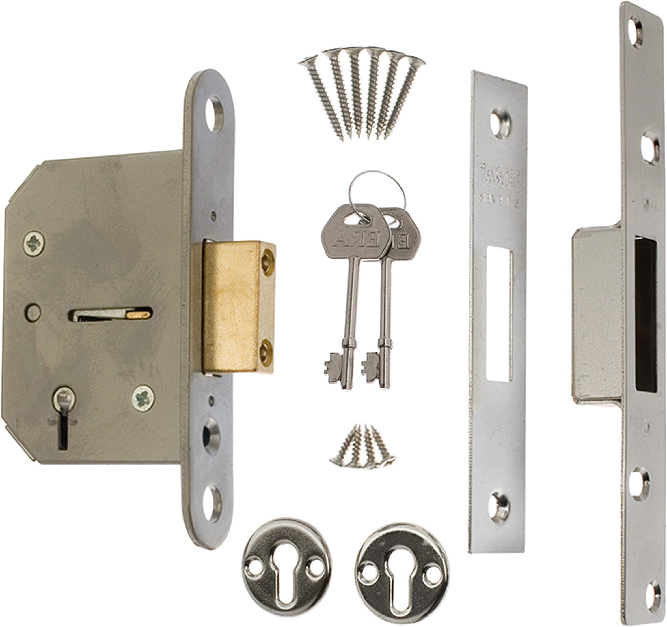 ERA British Standard Fortress 5 Lever Mortice Sashlock 64mm In Satin