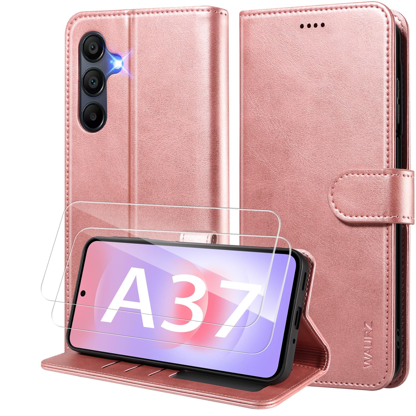 WAURZ Hülle für Samsung Galaxy A36/A56 Handyhülle Leder