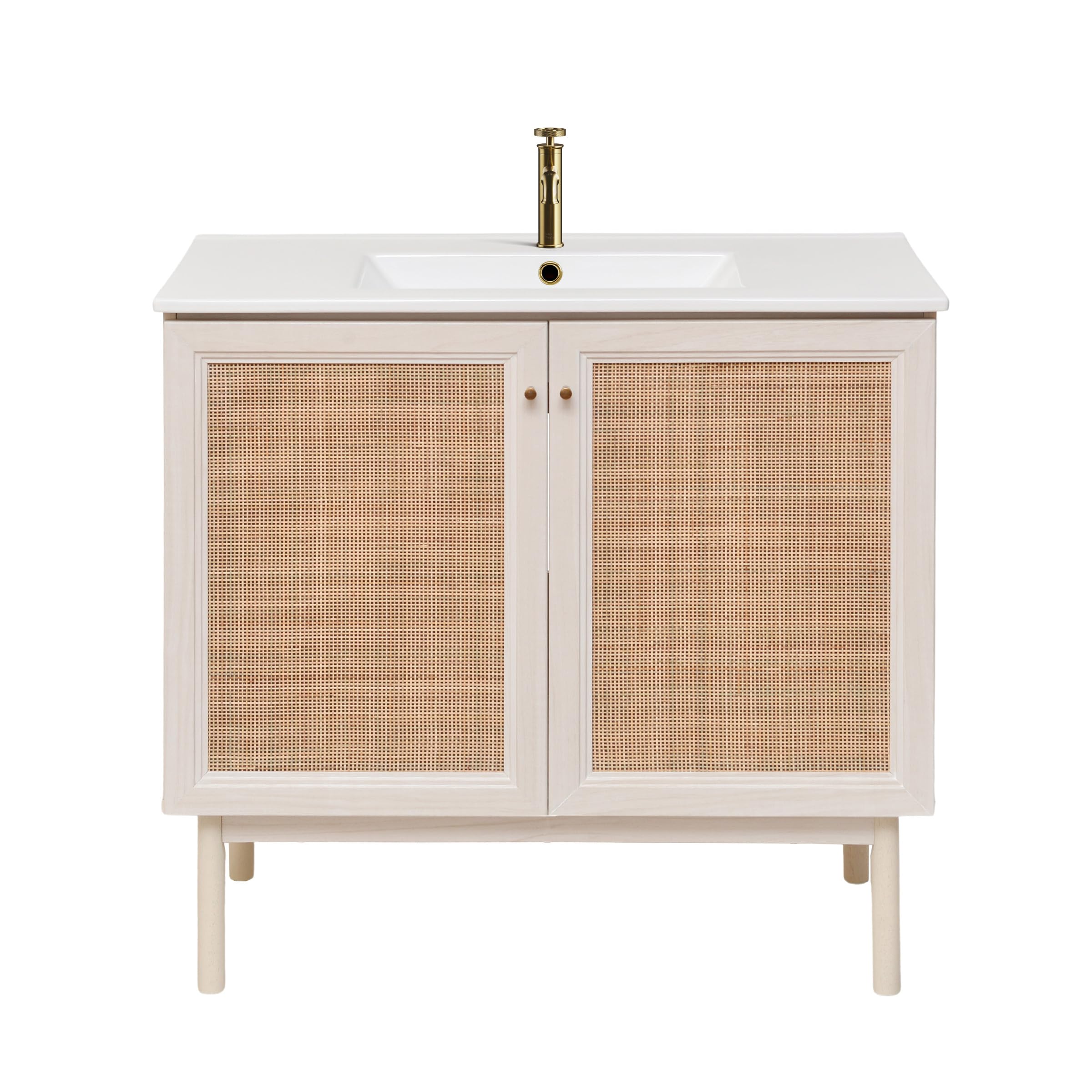 Classe 36" Bathroom Vanity in White Oak Bath Sink Cabinet Sink Included