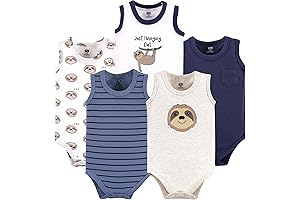 Hudson Baby Soft Cotton Bodysuits for Snoozing Sloths