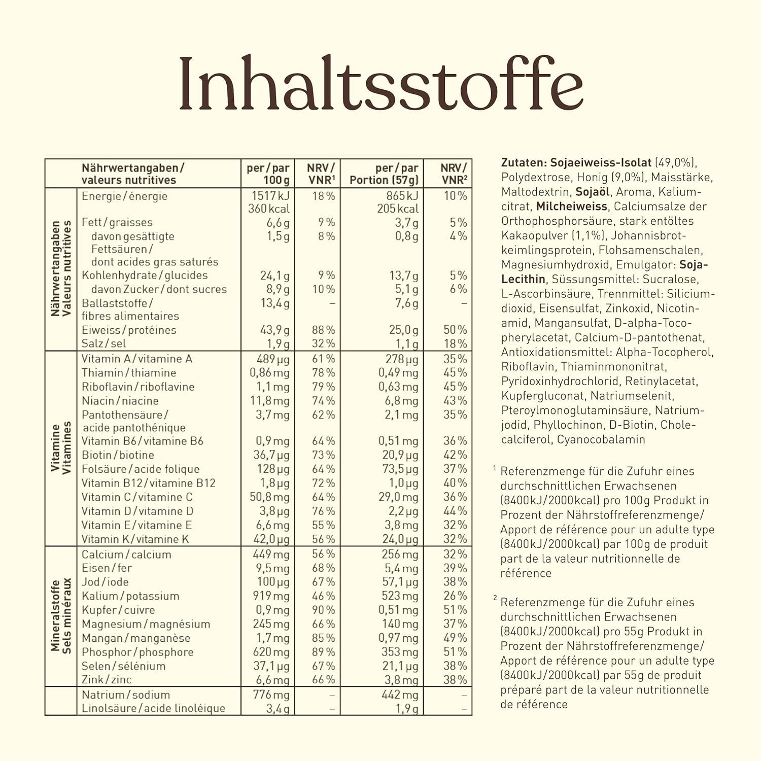 BEAVITA Vitalkost Diät-Shake Cookies and Cream (2x572g) Abnehmen* - vitamin-und nährstoffreicher Mahlzeitersatz mit Eiweiss Protein Pulver - Protein shake zum abnehmen