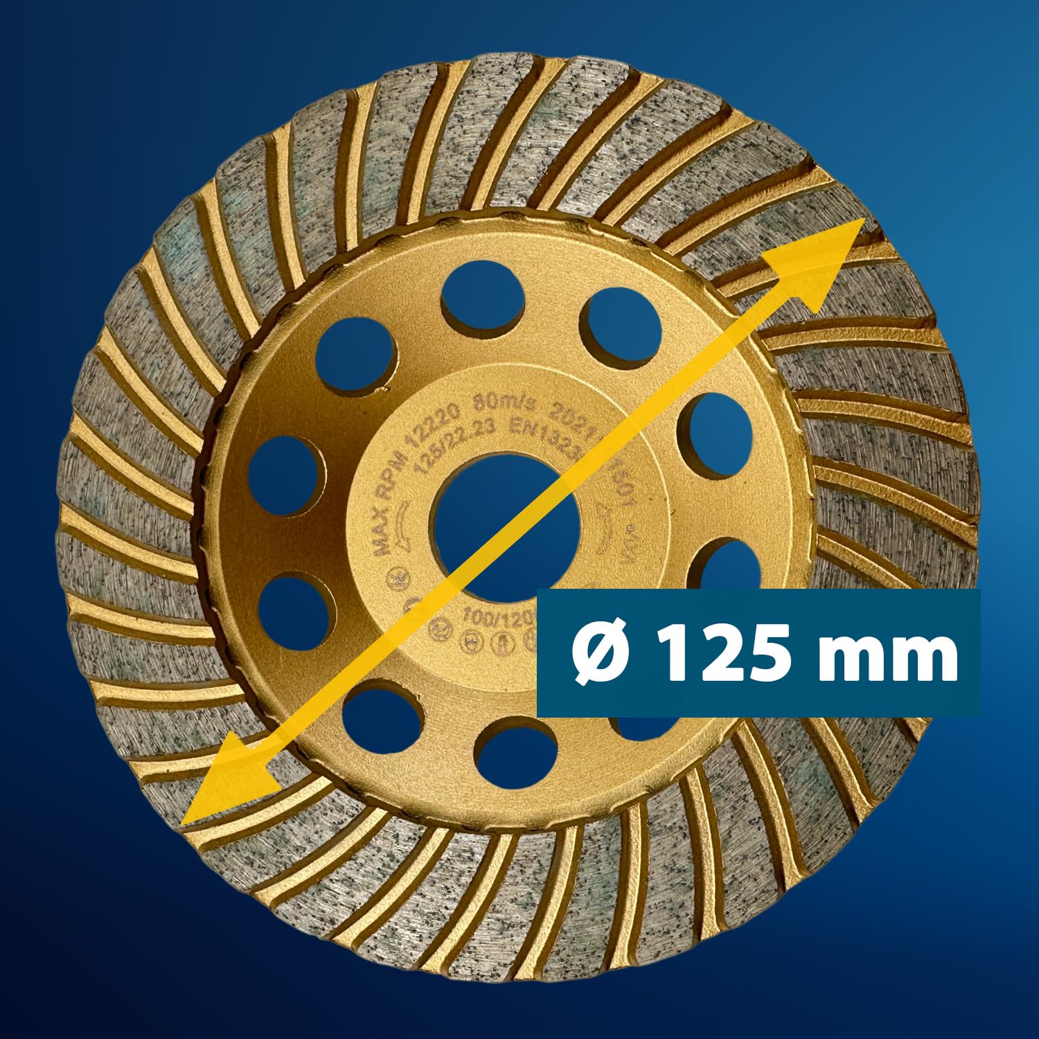 EDW Diamentowa tarcza szlifierska 125 mm otwór 22,2 mm talerz szlifierski do kamienia naturalnego