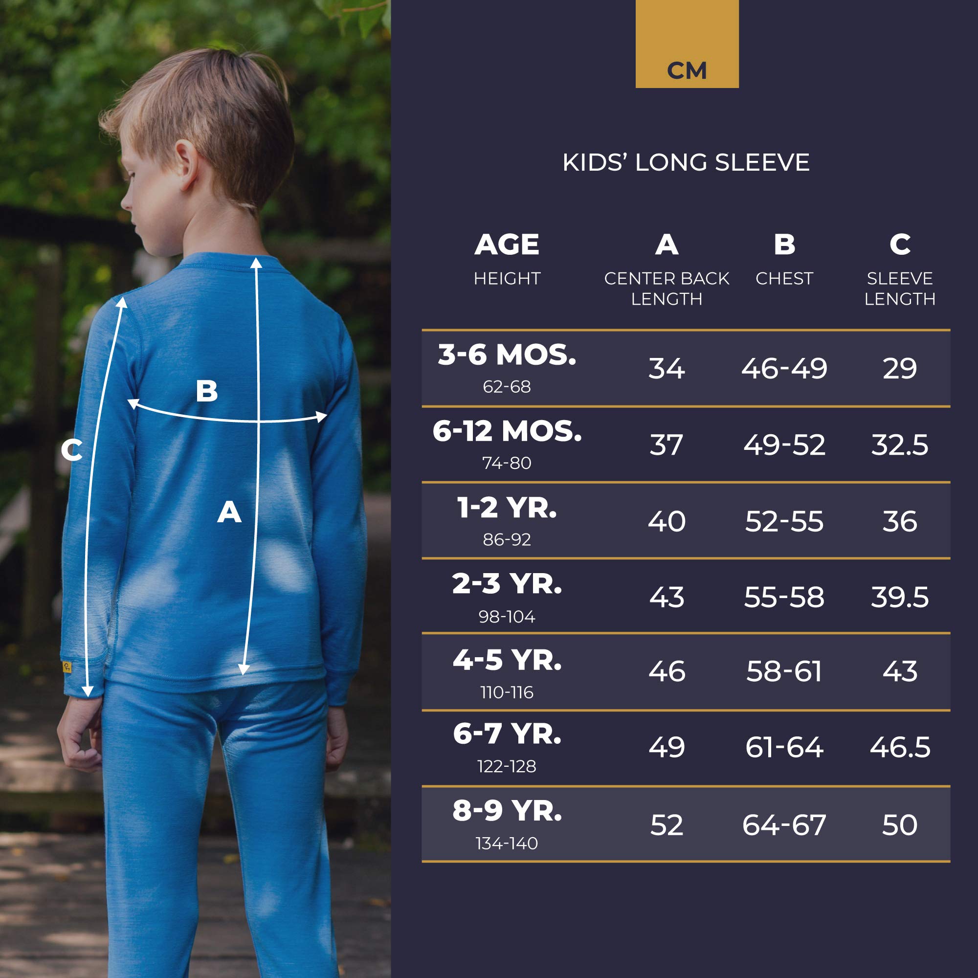 Menique - Set di leggings per bambini e camicia a maniche lunghe, 160 g/m², in lana merino