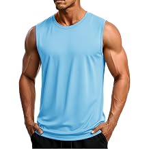 MAGCOMSEN Mens Sleeveless Shirts Quick Dry Tank Tops UPF 50+ Gym Muscle Workout Summer Beach Swim Shirt