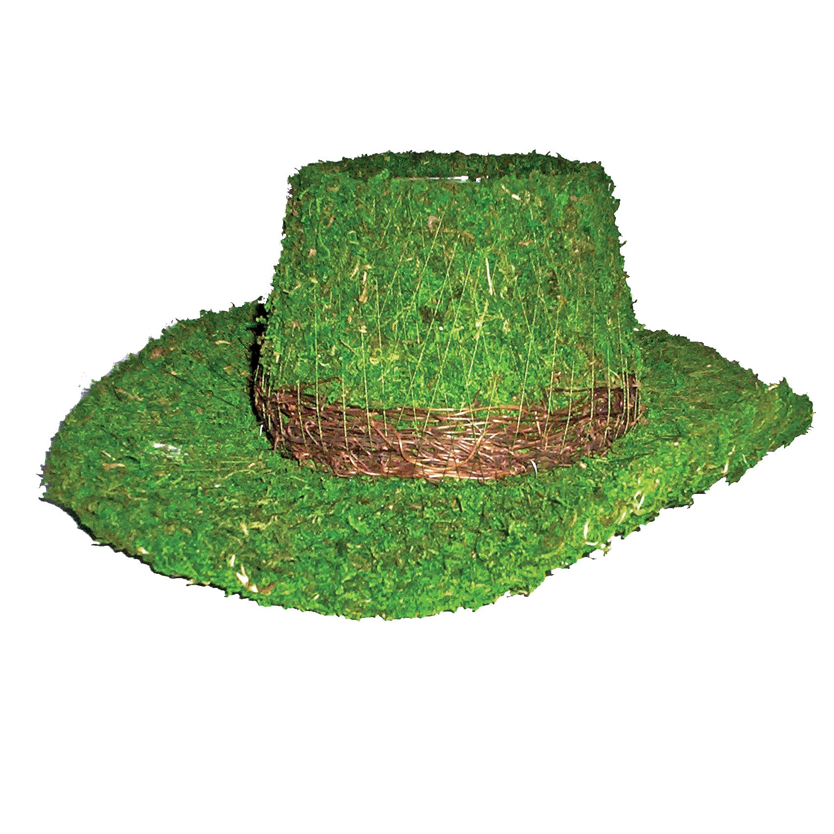 SuperMoss Cowboyhut Moos – Kleiner Dekorativer Mooskorb In Frischem Grün Für Blumenarrangements