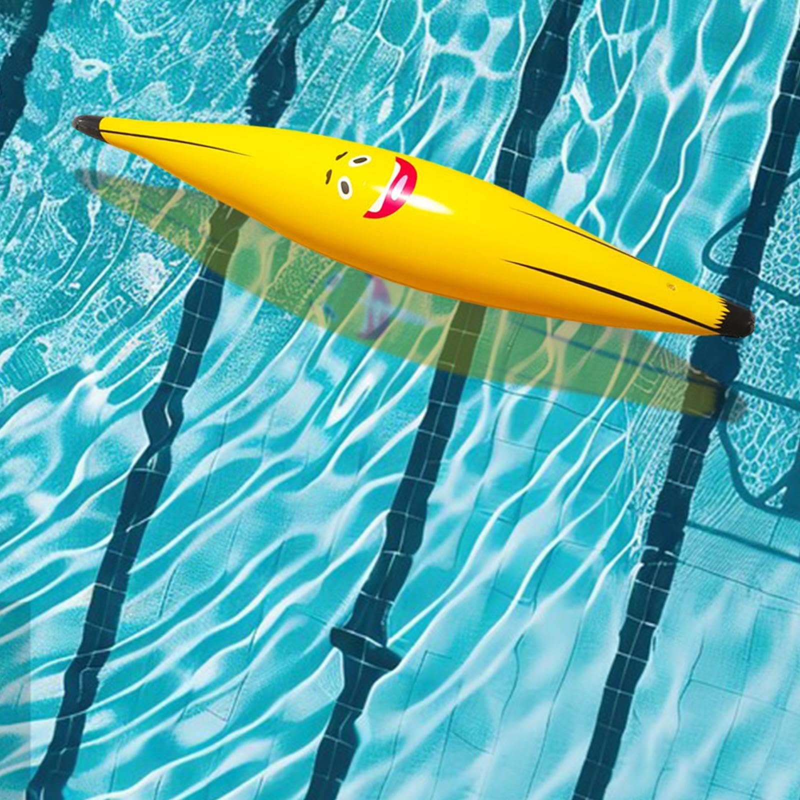 Gonflable Raft Piscine Lounger Banane Lit Gonflable PVC Facile à Gonfler Résistant Adapté pour Relaxation Baignade 183cm