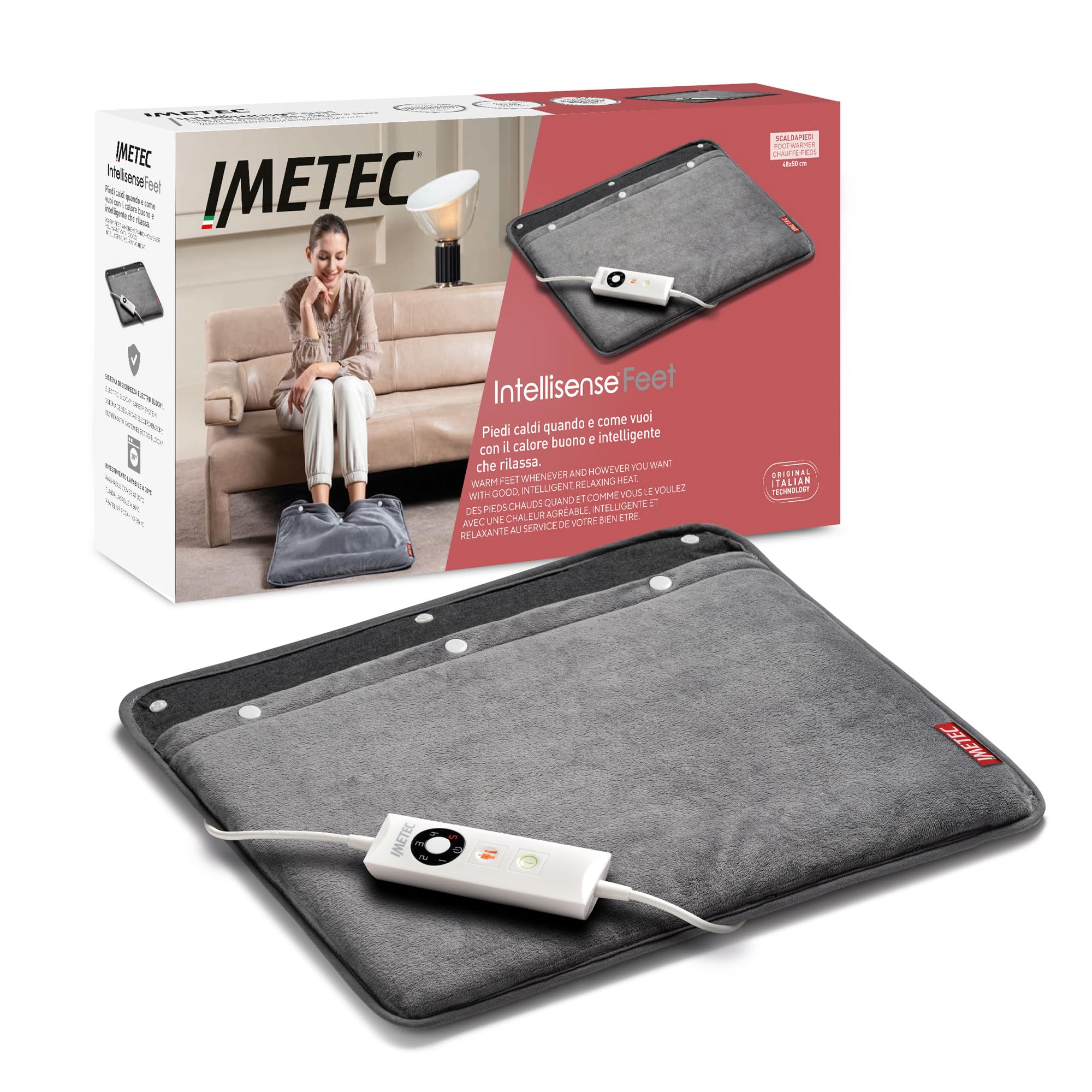 Imetec Footmuff, Intellisense Technology, Soft Fabric, Digital Control of 5 Temperatures, Auto Shut-Off, Electro Block Safety Device, Cover Machine Washable, 48x50cm-image-16