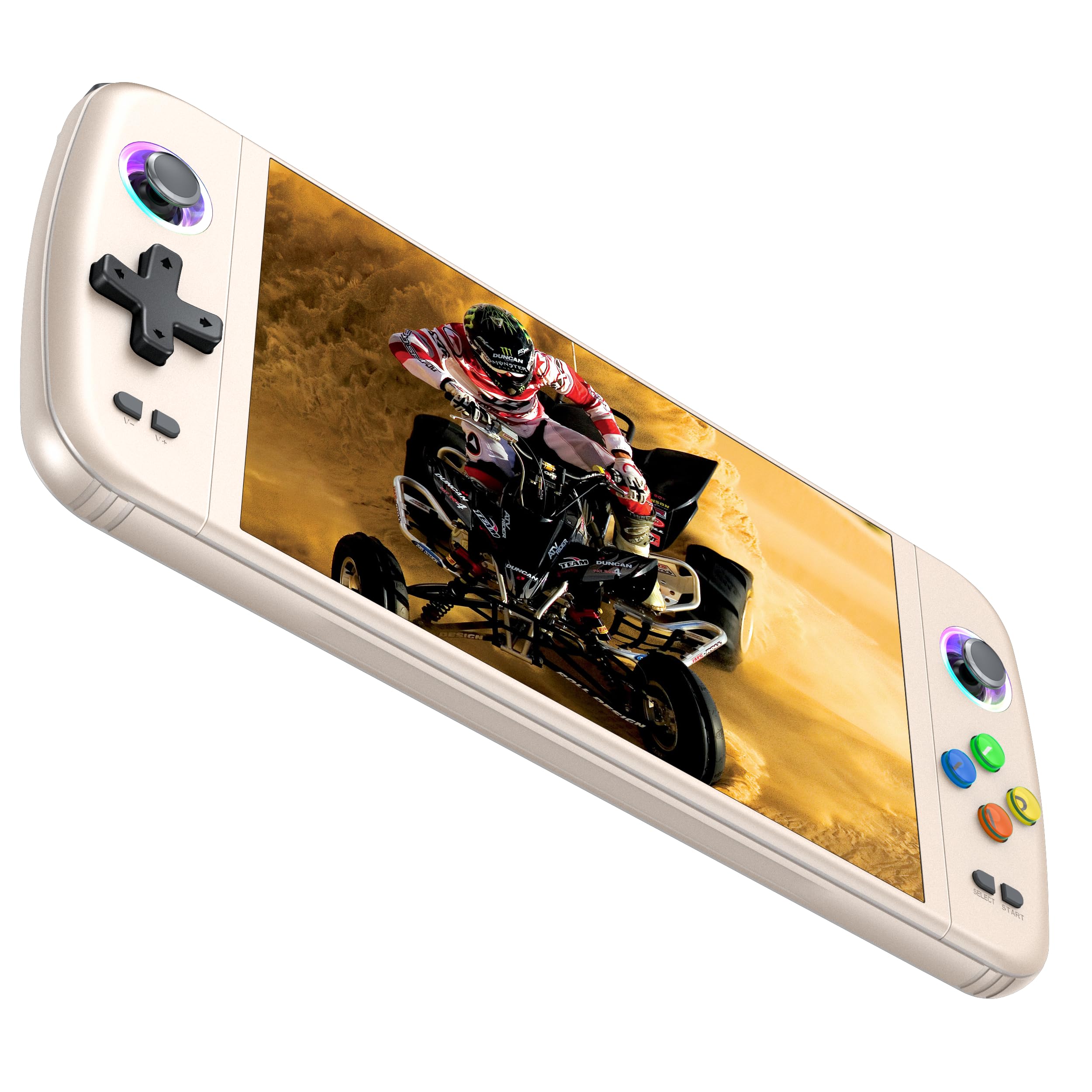 Console de jeu portable M27, 64 Go de mémoire interne avec 20 000 jeux, système Linux, écran IPS de 7 pouces, mini console d'arcade portable de poche, édition HD (gris, 64 g)
