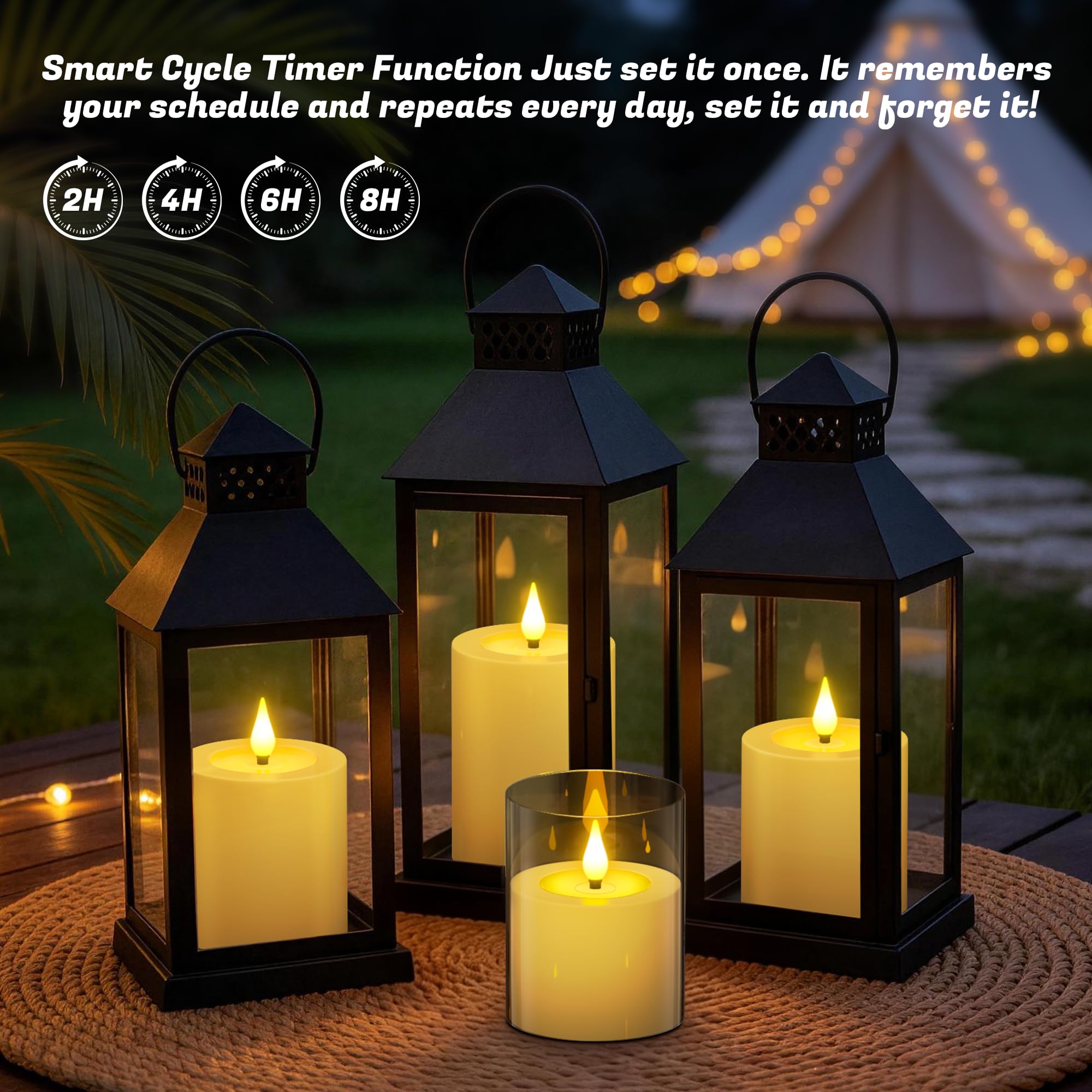 PChero LED Bougies Rechargeables avec Chargeur Magnétique