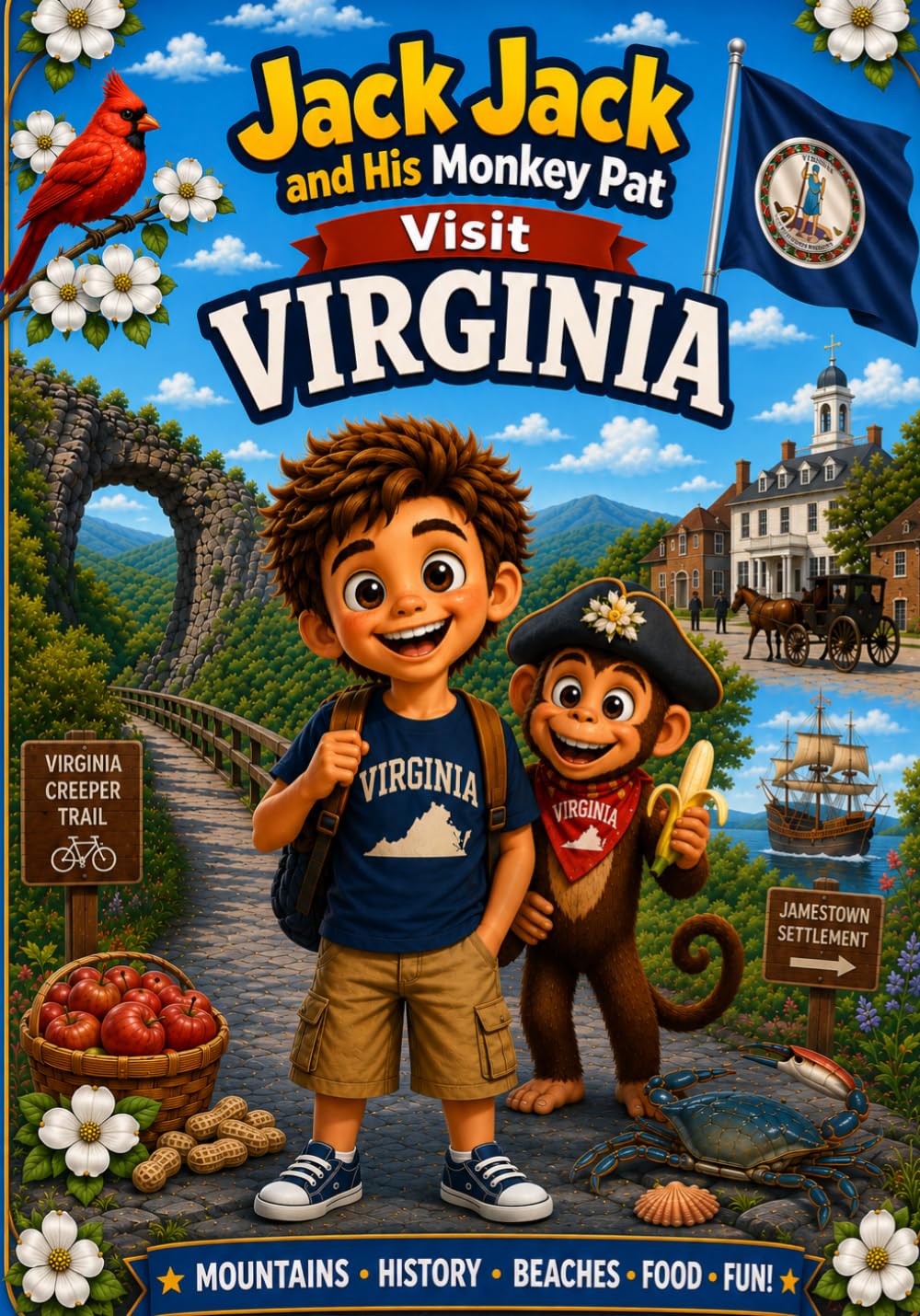 Jack Jack and His Monkey Pat: Visit Virginia