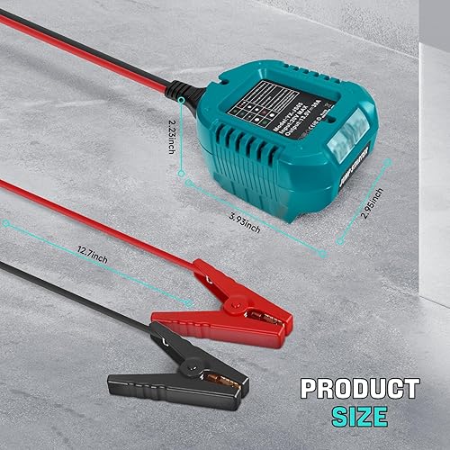 Miniatura 7 de Adaptador de arranque para batería Makita de 18 V, adaptador de cable de refuerzo automático de 13.5 V con luces LED, cables de salto portátiles