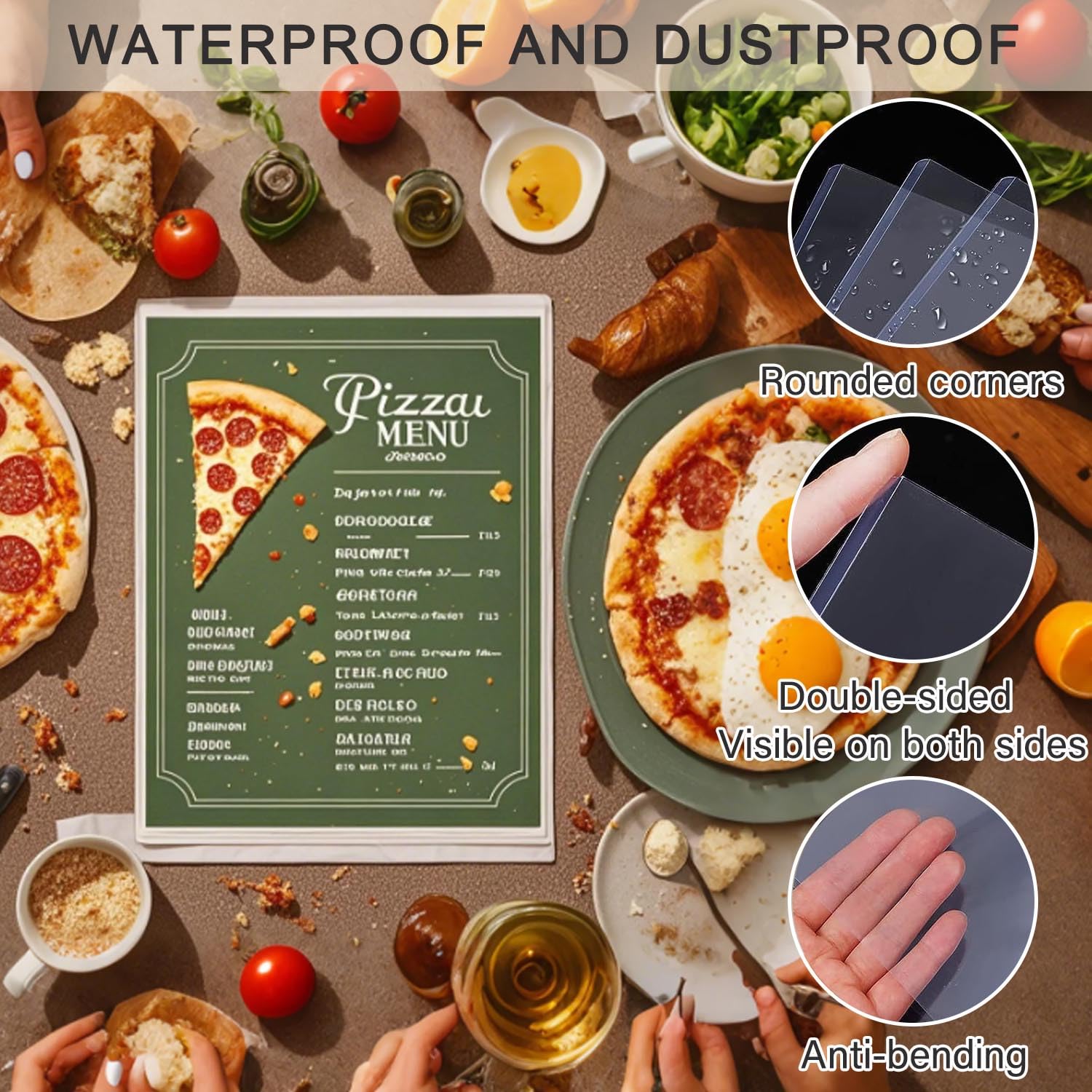 Paquete de 6 protectores rígidos de impresión de 8.5 x 11 pulgadas, protectores de hojas de plástico duro transparente, fundas de plástico transparente para póster de fotos de papel, cubiertas