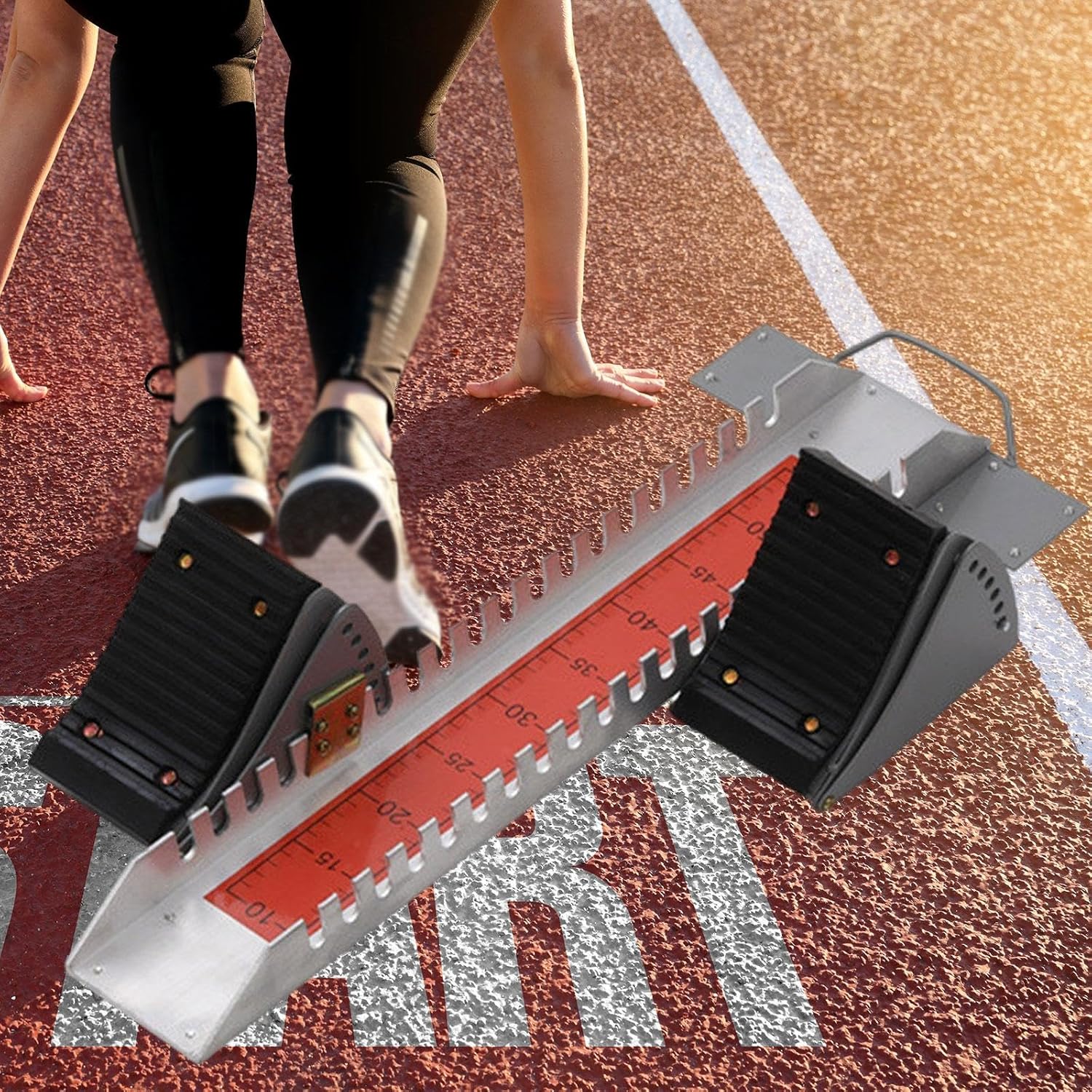 Multifunction Starting and Field Block Portable Sprinter Track Pedals for Outdoor Cinder Tracks Runaway Sprinting