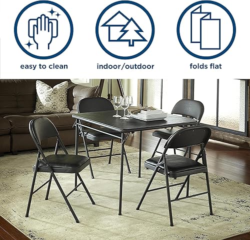 Miniatura 6 de Rectángulo vinilo parte superior plegable Cosco Dorel Industries Tabla de servir Acero Negro