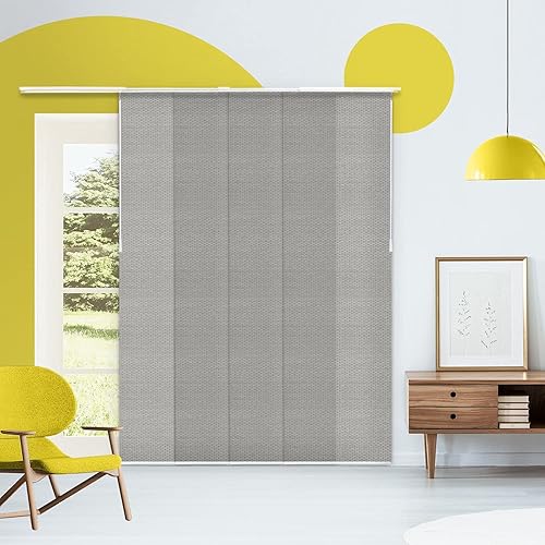 Miniatura 8 de YELLOW BLINDS - Persianas de panel ajustable para puerta corrediza de vidrio, 46-86 pulgadas de ancho x 0-96 pulgadas de alto, persianas verticales