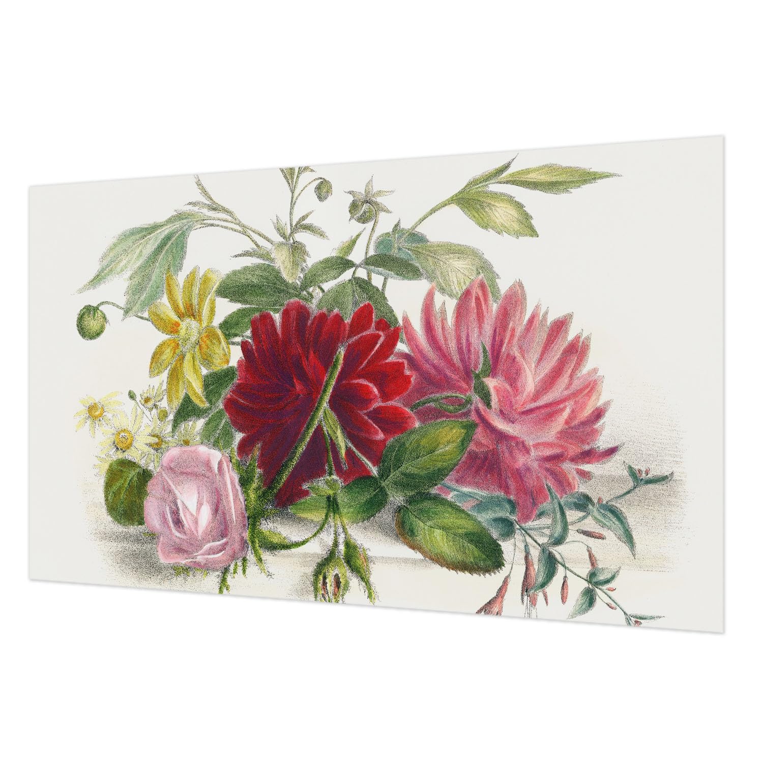 Décoration Intérieure Bouquet de Fleurs intissé lavable grand format 416x254