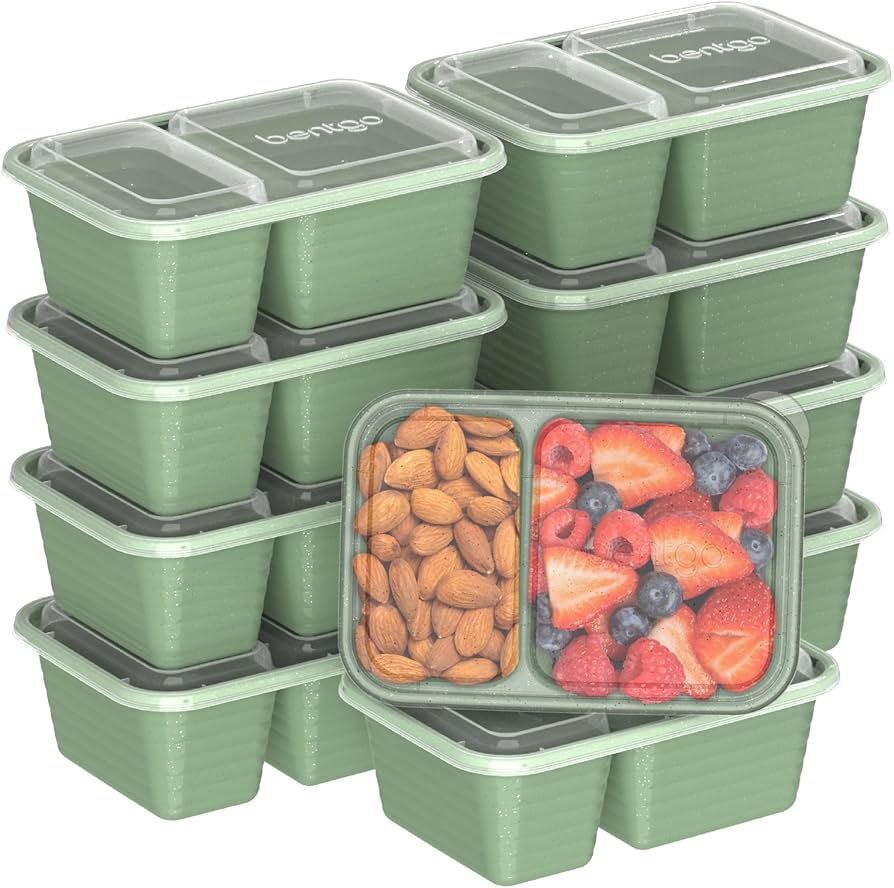 Amazon.com: Bentgo Prep - 2-Compartment Snack Containers with Lids