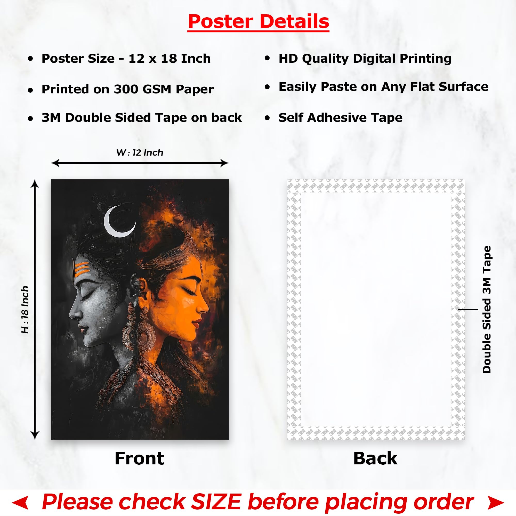 Shiv Parvati Poster - Lord Shiva & Parvati Wall Art -3