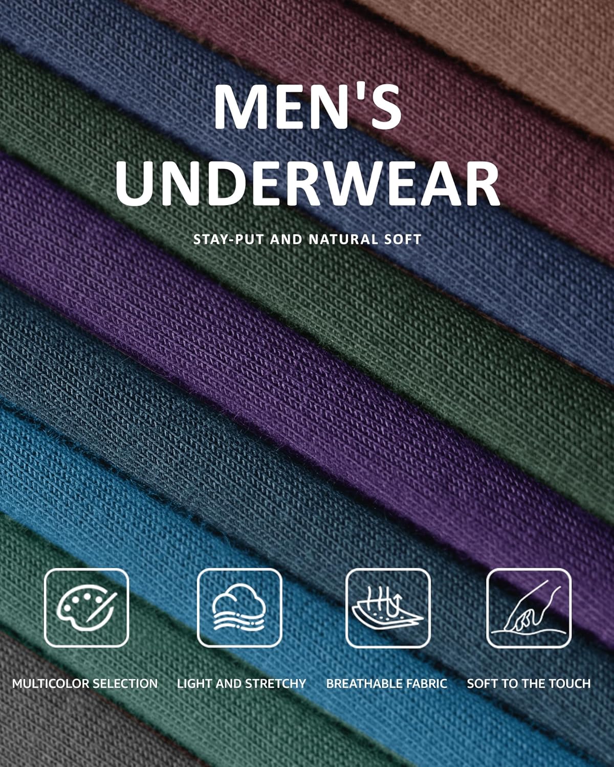 MrSure Men's Underwear Boxer Briefs Multipack with Breathable Moisture-Wicking Comfort and Assorted Colors (4 Pack) - Image 5