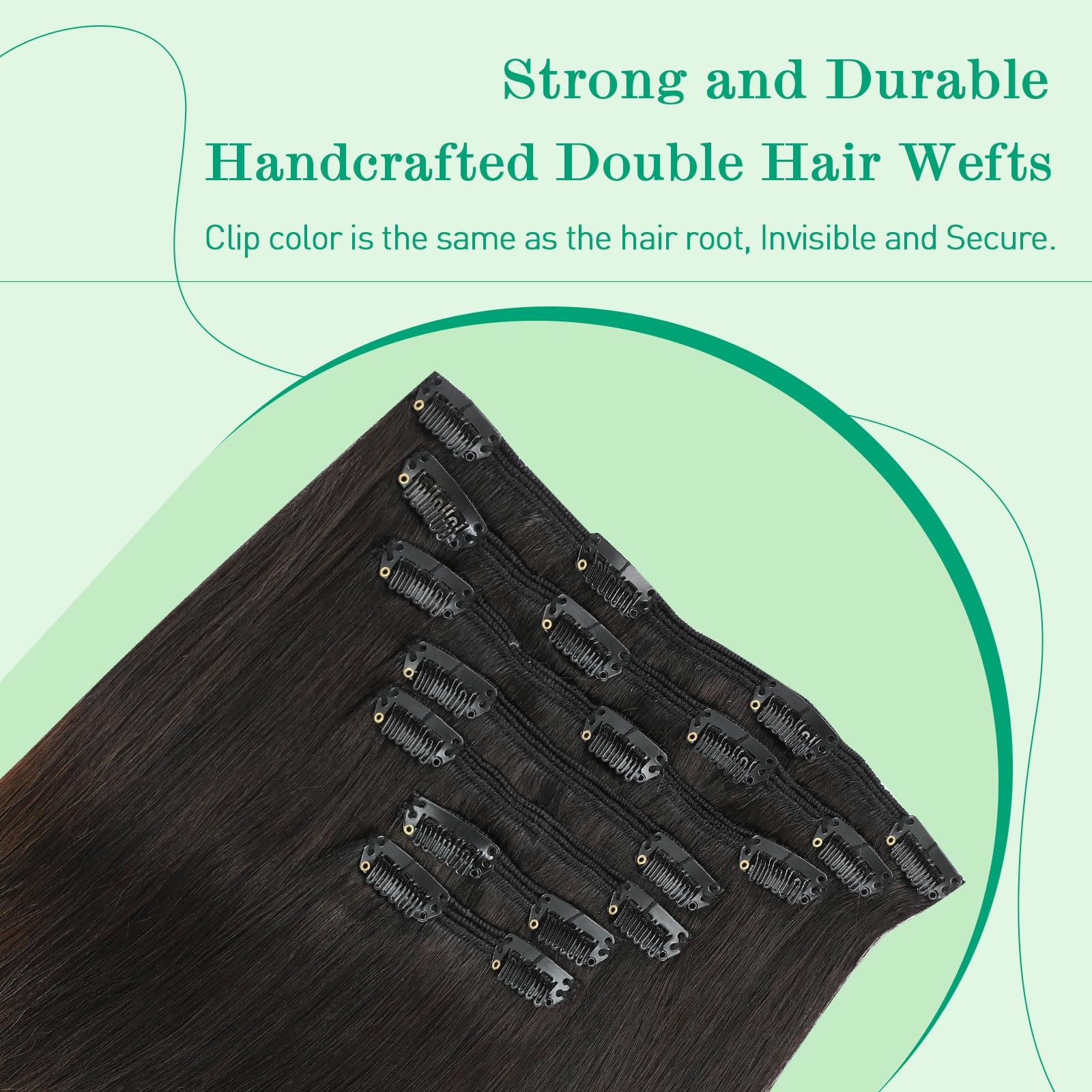 SURNEL Extensiones Clip Pelo Natural 100g 35cm 6 Piezas Castaño Chocolate Extensiones De Clip De Humano Real Extensiones Pelo Natural Remy (C#4-35cm) — view 61