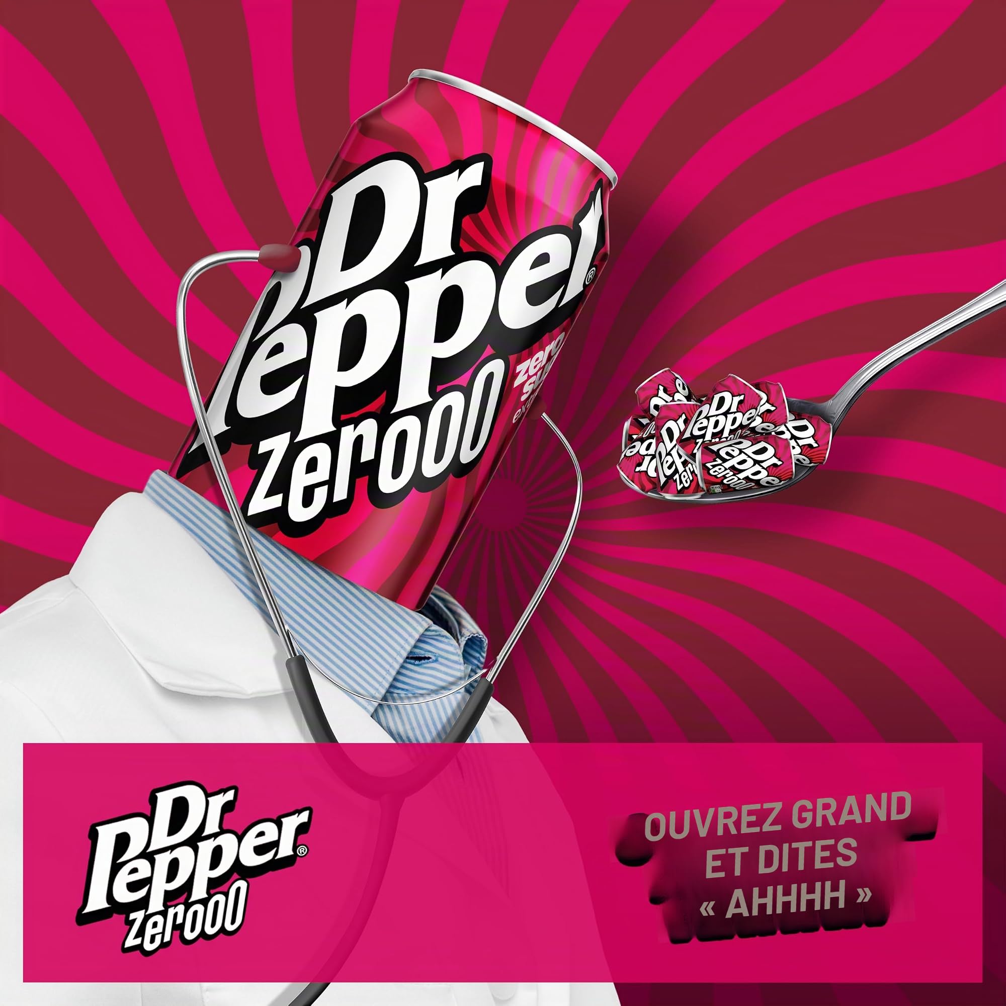 Dr Pepper Zero Sugar, 8 x 330 ml