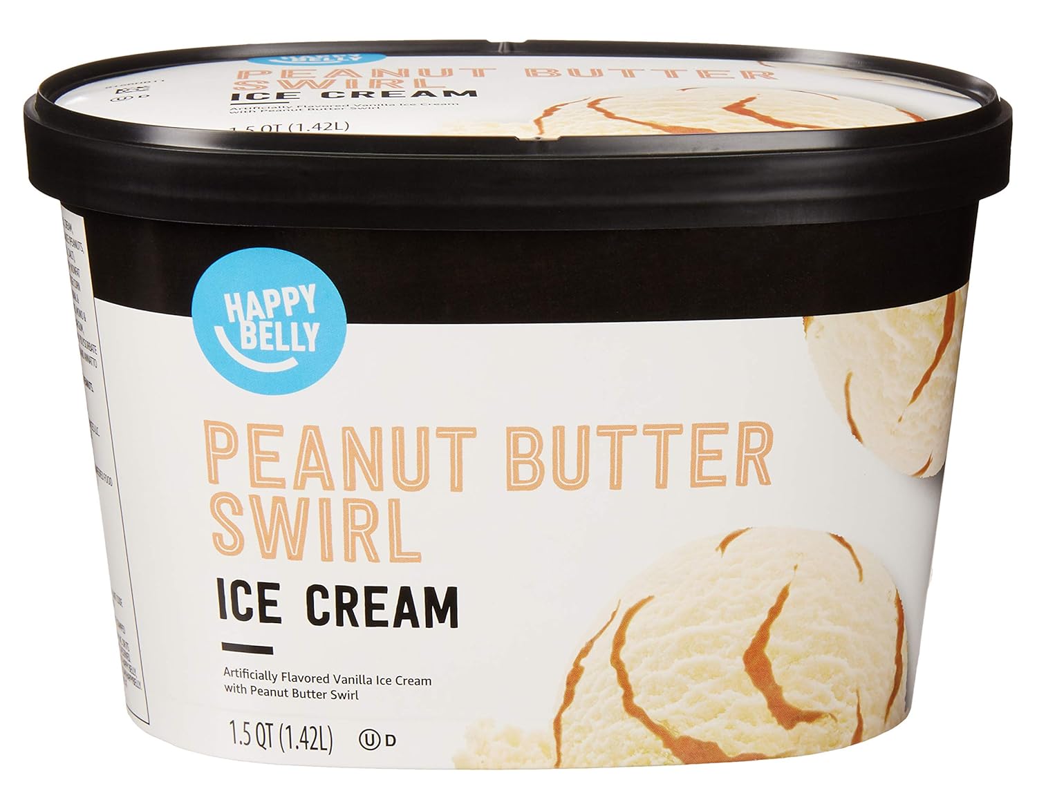 Amazon Brand Happy Belly Peanut Butter Swirl Ice Cream