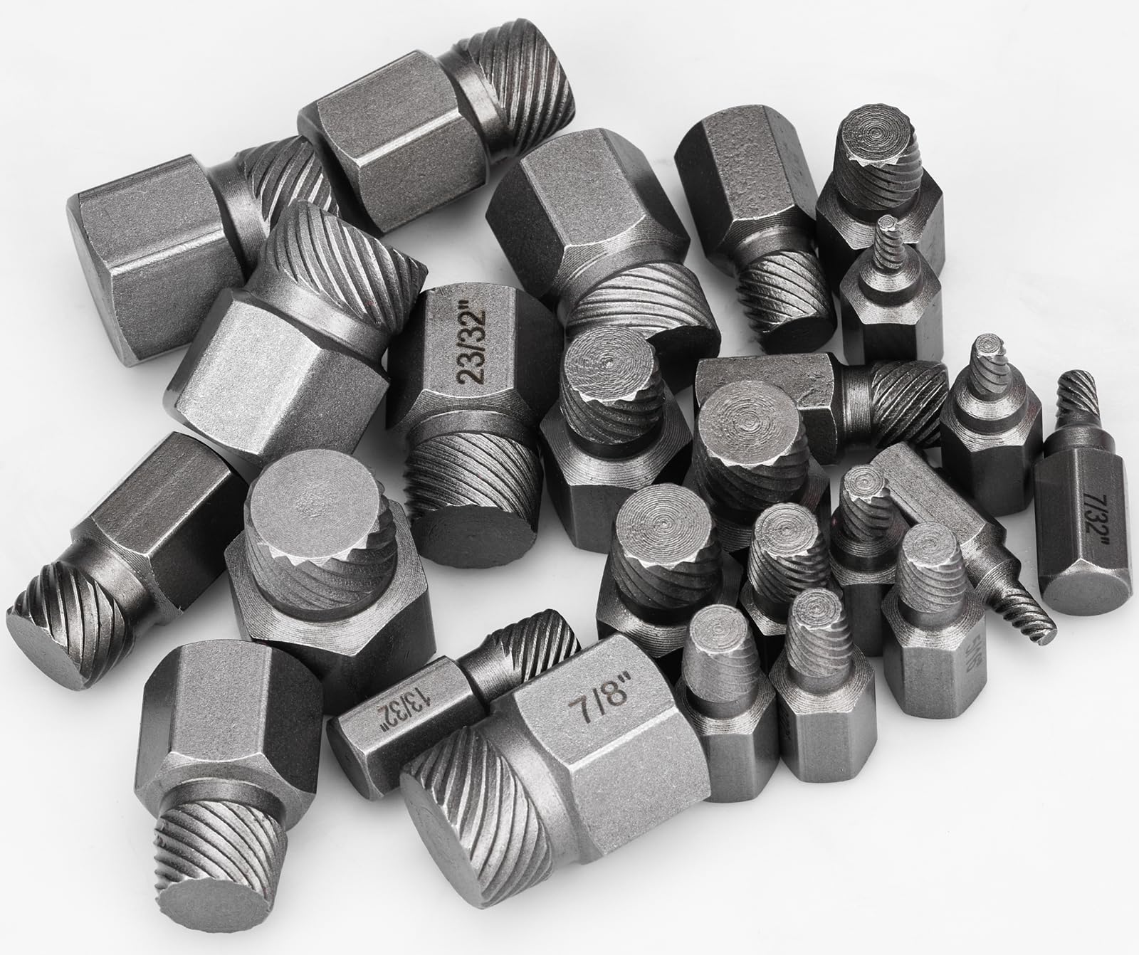 Kit 6 Estrattori Viti Danneggiate - Per Viti E Bulloni Spanati Da 4 A 25 Mm, Con Manico - Foto 9