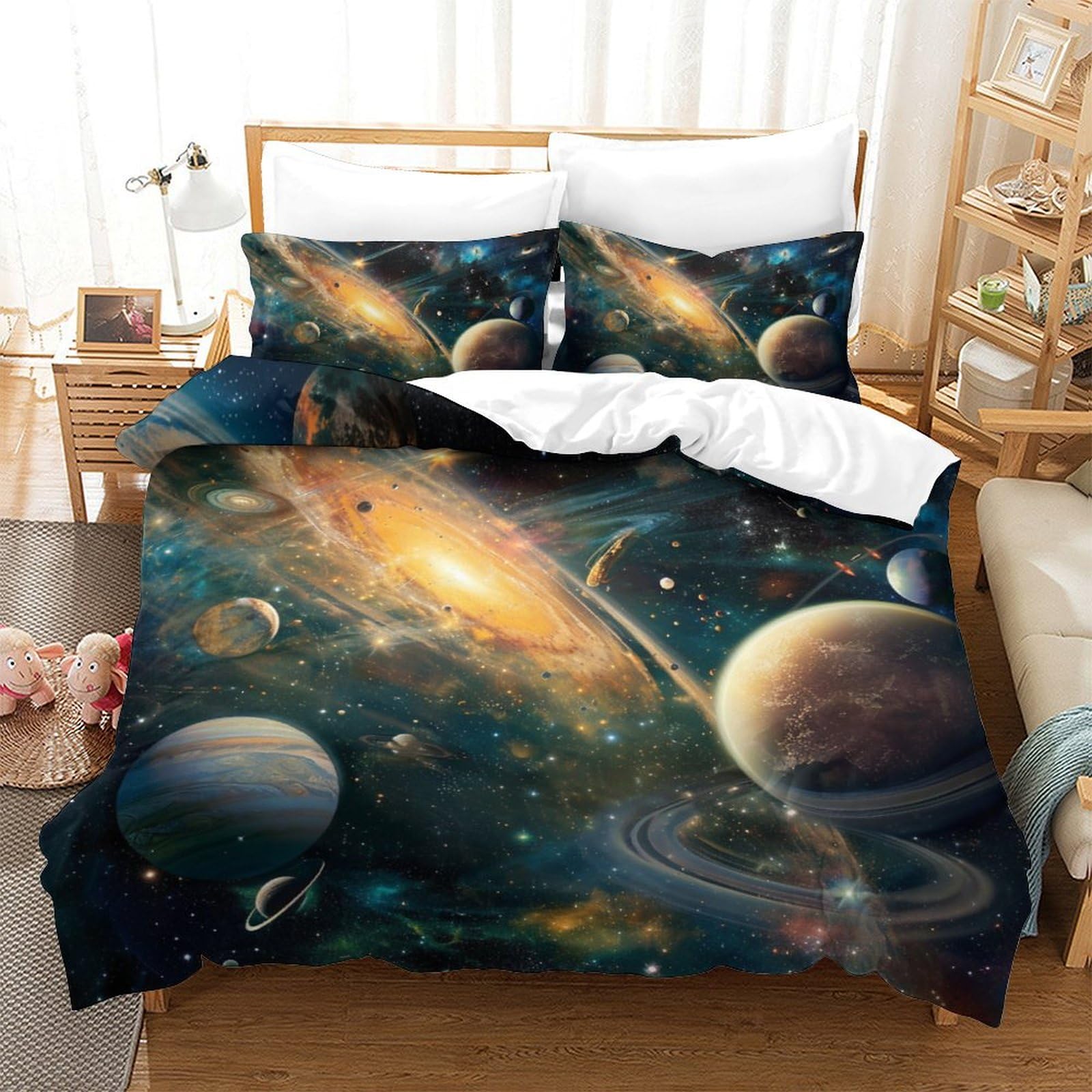 Linge de lit galaxie 200x200 cm pour transformer une chambre d'adolescent