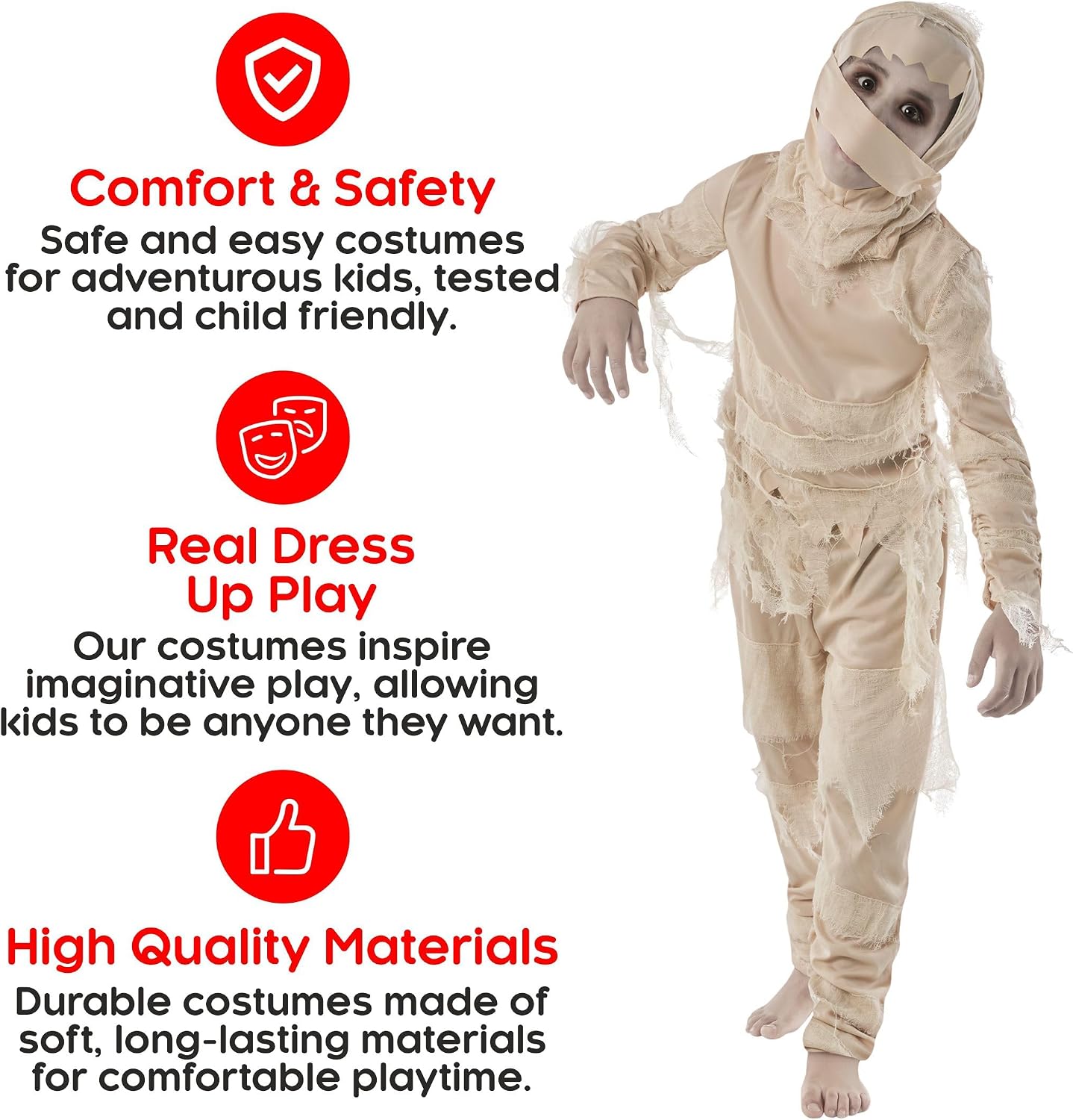 Morph Mummy Costume for Kids, Mummy Costumes for Boys, Scary Girl Costume, Scary Costumes for Kids