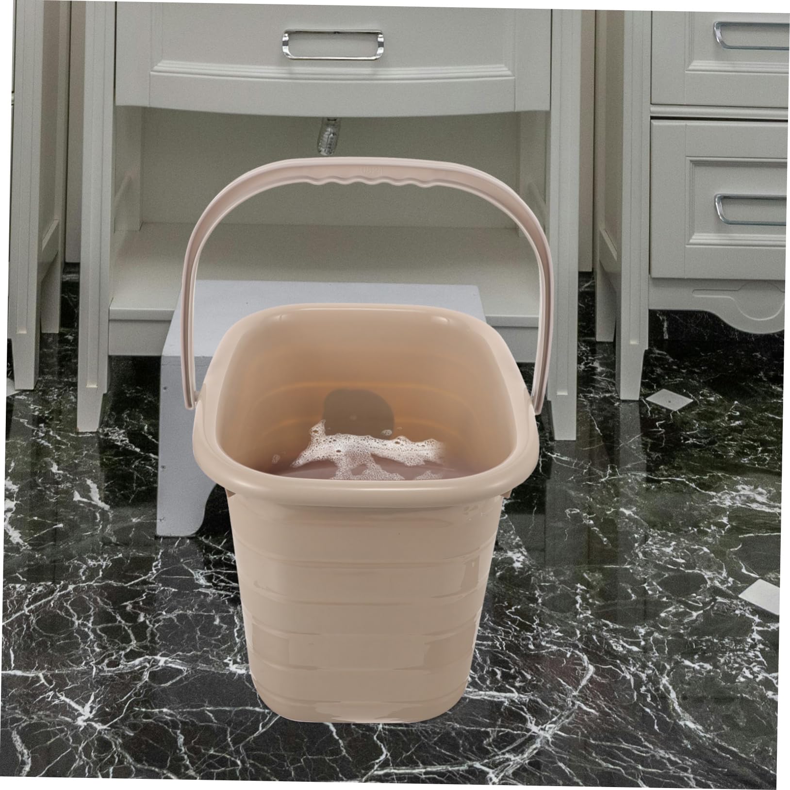 CALLARON Secchio in Plastica 11l con Manico, Multifunzione, Superficie Liscia, per Lavaggio e Uso Domestico, per Casa e Pulizia