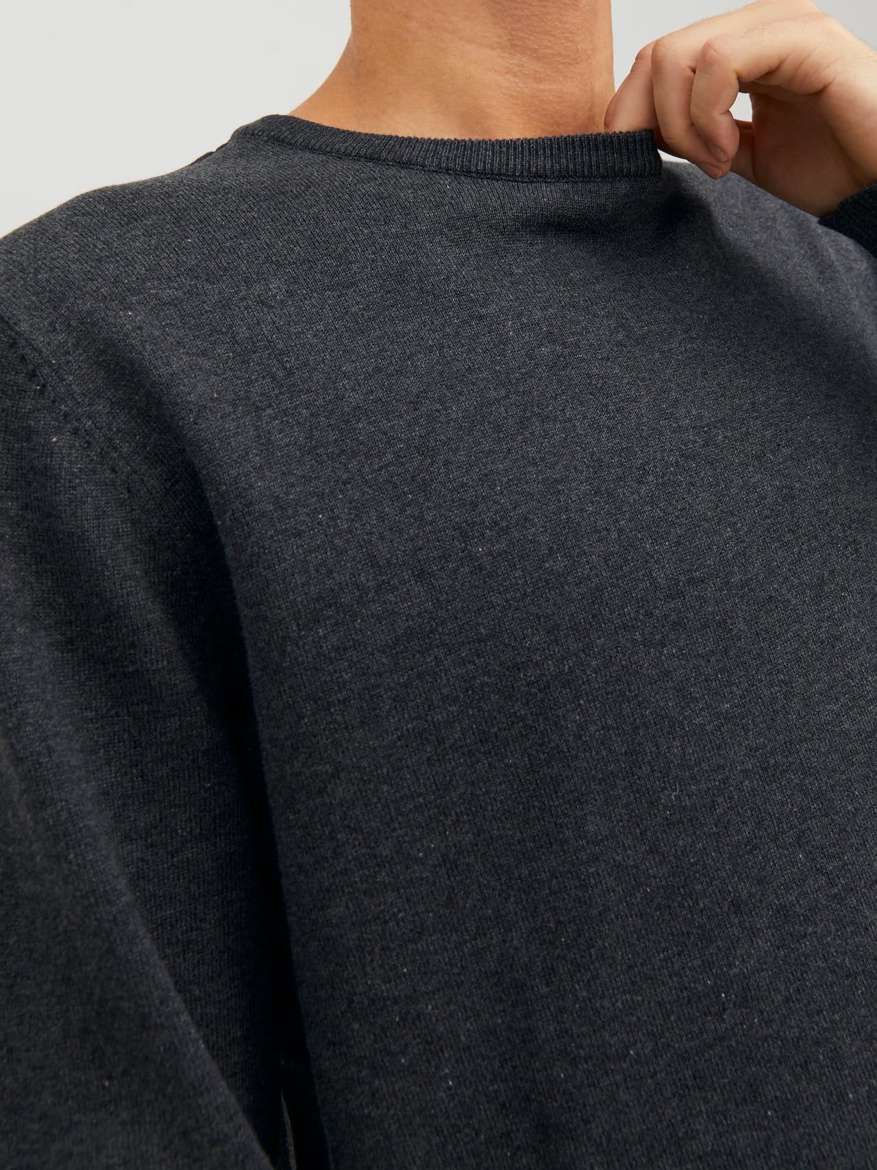 JACK & JONES Male Strickpullover Einfarbig Strickpullover