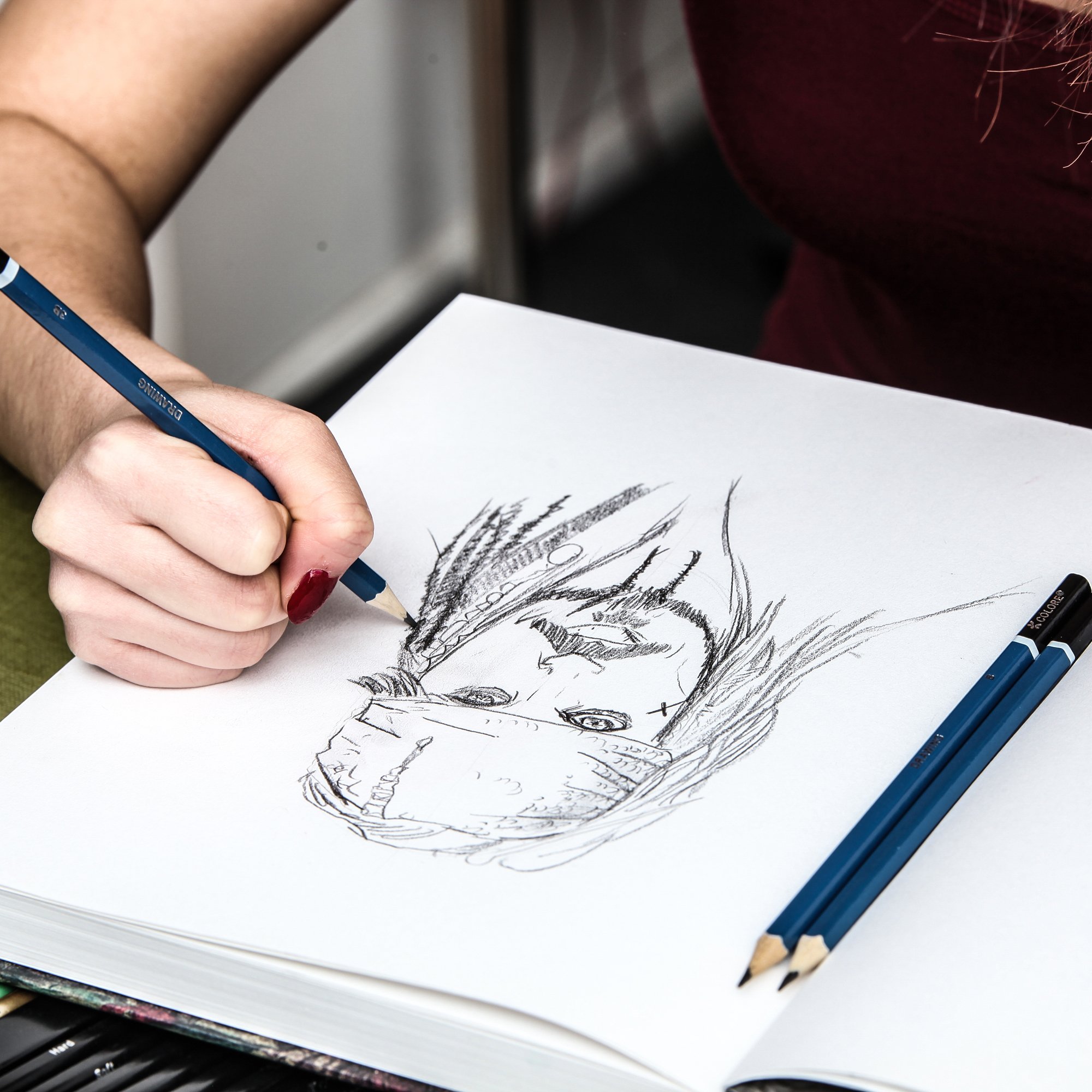 Colore Premium Art Pencils Pack 50 Assorted Pencil Set for Coloring