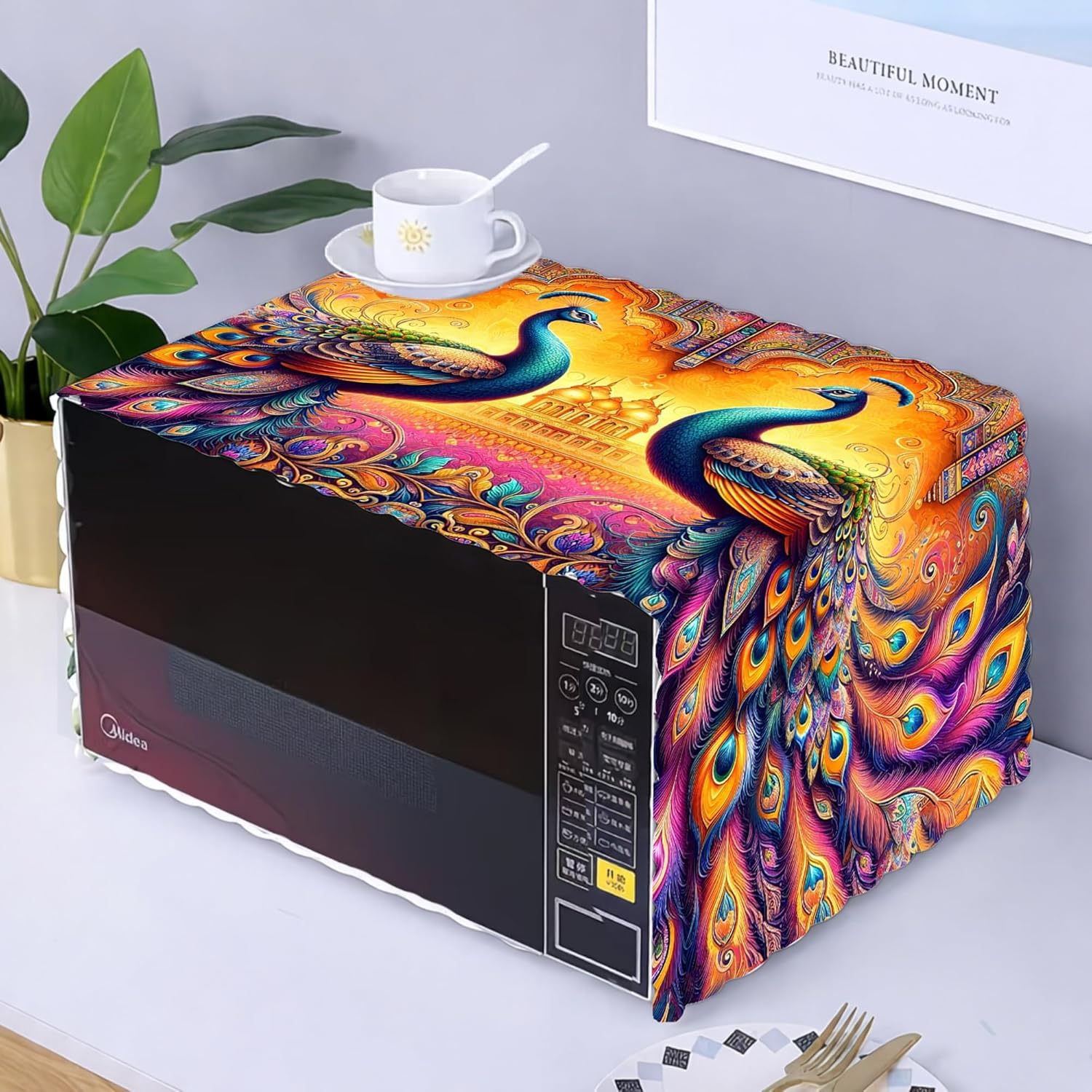 Microwave Oven Cover, Plant Design — Amazon image 8