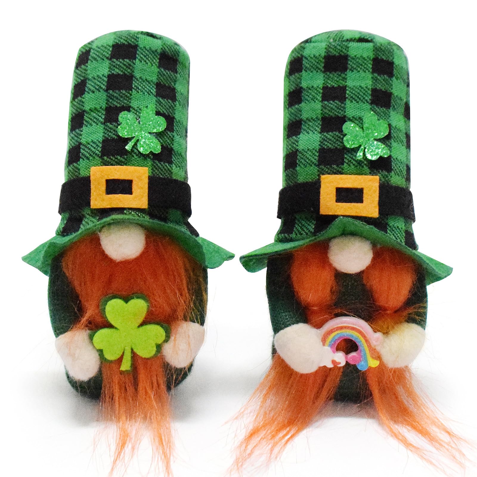 sodeber 2Pcs Irish Festival Gnomes Dolls Figurines Home Decoration Faceless Dwarf Figurines for Party Supplies Unique
