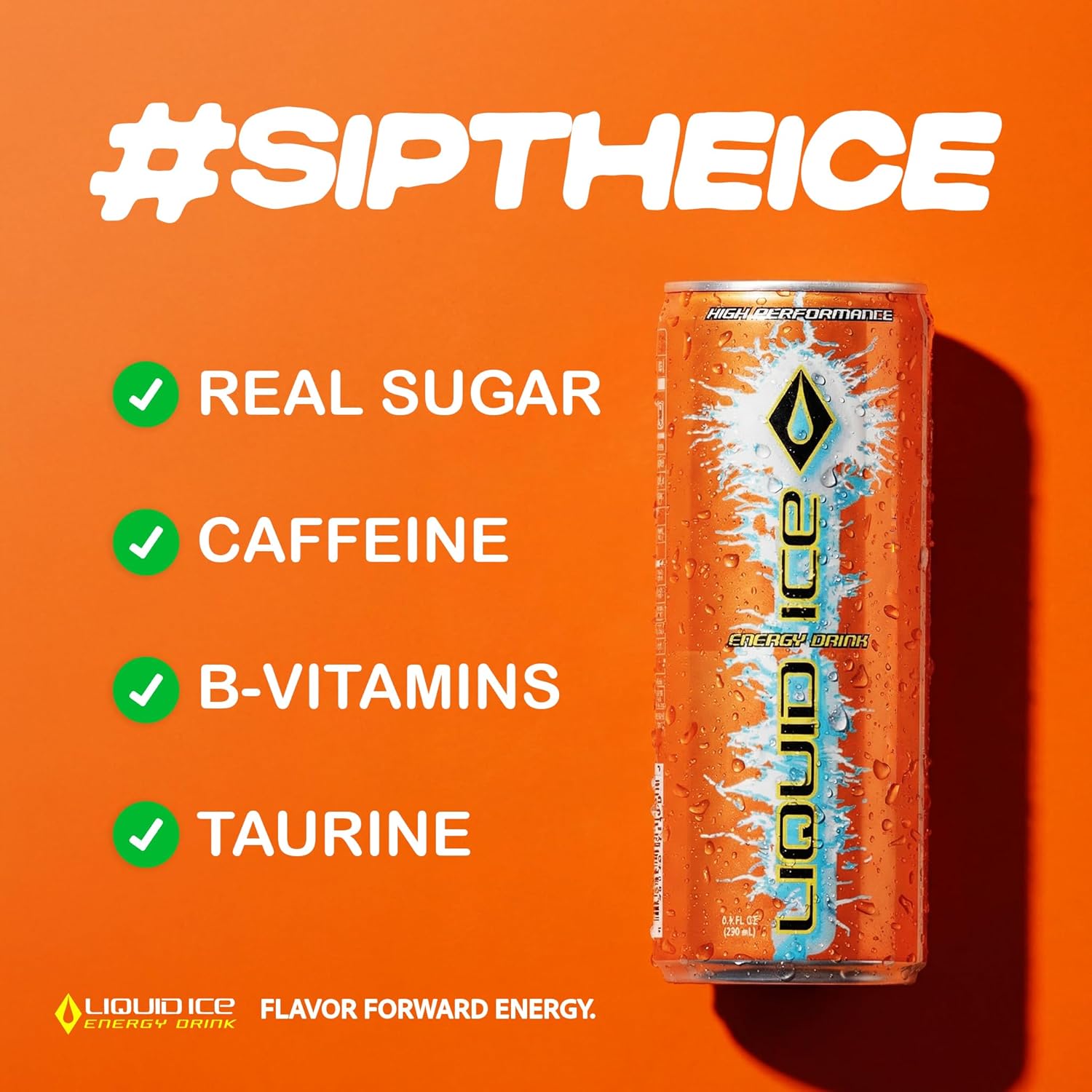 Liquid Ice Energy Drink - Citrus Pop (8.3 Fl Oz, 24 Count)