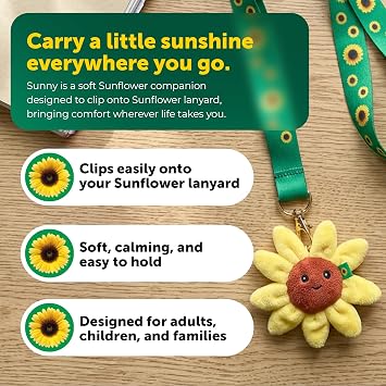 Hidden Disabilities Official Sunflower Lanyard (70cm) with Sunny Plush